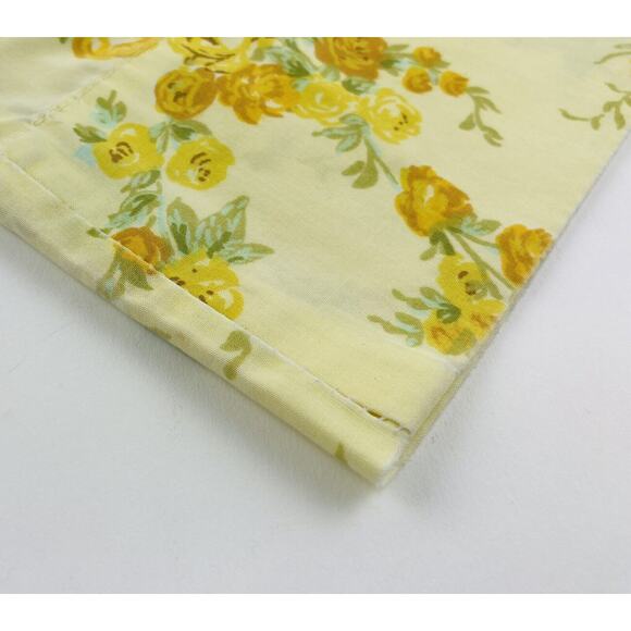 Vintage Sears Roebuck Pillowcase Yellow Orange Floral Perma Prest Percale 30x20 - Picture 5 of 5